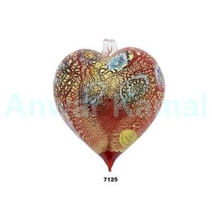 Red and Gold Blown Glass Heart <b>Ornament</b> for Holiday Decoration <b>Christmas</b> <b>Ball</b> & <b>Tree</b> <b>Ornament</b> - Product Image 1
