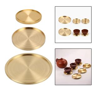 Vente en gros de sous-verres modernes élégants en laiton poli fait à la main en métal naturel pour tasses et boissons en verre - Product Image 5