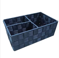 Offre spéciale Paniers de rangement empilables à couvercle en corde de papier de haute qualité bacs d'organisation tressés tissés pour petite maison
