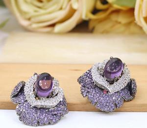 Aretes de Plata de Primera Calidad, Elegantes y Modernos, con Moissanita, para Bodas y Fiestas, Colección para Mujeres y Chicas - Product Image 3