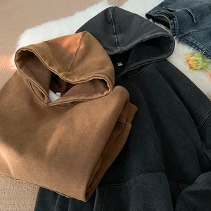 Sweat à capuche unisexe pour homme de haute qualité, 100% coton molletonné, broderie 3D, logo personnalisé, coupe ample, respirant, imprimé, pour l'hiver - Product Image 2