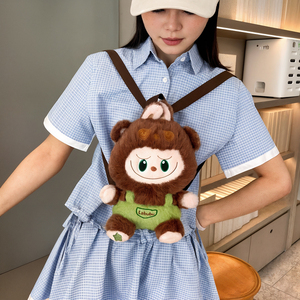 Mochila de Felpa Labubu con Música y Respiración, Mochila de Algodón para Niñas, para la Escuela y el Juego - Product Image 2
