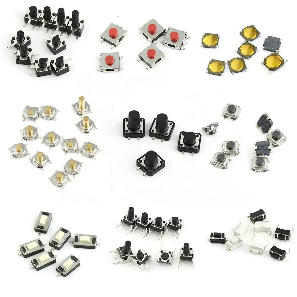 Tactile Switch2 * 4/3*4/3*6/3.7*3.7/4*4/4.5*4.5/5.2*5.2/6*6/7*7/10*10/12*12 Mini Smt Smd Dip Illuminé Led Tact Commutateurs