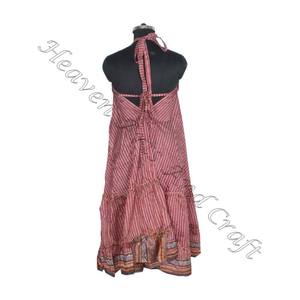 Sari SD018 / Saree / Shari, vêtements indiens et pakistanais, provenant d'Inde, style hippie bohème, dernier modèle traditionnel, long, col en V, sari indien vintage - Product Image 4