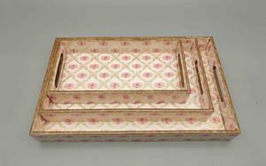 Bandeja de Servicio de Diseño con Recubrimiento de Esmalte de Madera MDF, Bandeja de Mesa de Alta Calidad para Hoteles y Restaurantes - Product Image 3