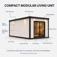 Maison Modulaire Conteneurisée Moderne Préfabriquée en Acier pour Bureau, Hôtel, Projet d'Hébergement, Jardin