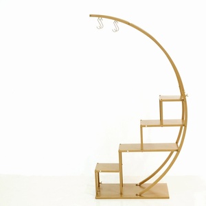 Stainless Steel And <b>Crystals</b> Elegant And Sturdy Metal Cake <b>Stand</b> Perfect for Weddings, Parties, And Dessert Displays Durable - Product Image 3