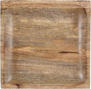Plateau de service moderne carré en bois de manguier Assiettes à dîner écologiques de haute qualité pour la maison Hôtel Restaurant - Product Image 1