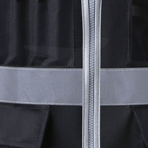 เสื้อกั๊กสะท้อนแสงเสื้อกั๊กทำงานกลางแจ้งแถบสะท้อนแสงสำหรับป้องกันออกแบบโลโก้ได้ตามต้องการ - Product Image 5