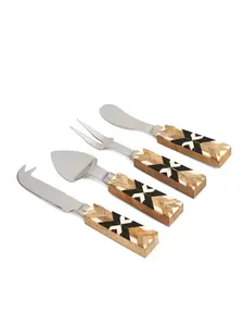 Juego de cuchillos para queso chapados en oro de acero inoxidable de diseño moderno con rebanador de queso esparcidor de queso para restaurante, hogar, uso en Hotel - Product Image 5