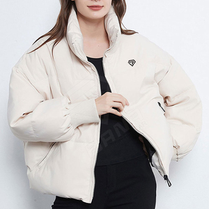 Venta al por mayor de fabricantes profesionales invierno cálido señoras Puffer chaqueta transpirable manga larga impermeable con técnicas impresas - Product Image 4