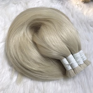 Venta al por mayor 100% de cabello humano virgen de alta calidad Natural liso a granel pelo rubio gran stock vietnamita pelo crudo - Product Image 3