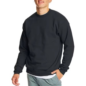 Men Winter Sweatshirt Cotton Blend Fleece Anti Pilling <b>Plain</b> Dyed Custom OEM Wholesale Casual Sweatshirts Manufacturer - Product Image 4