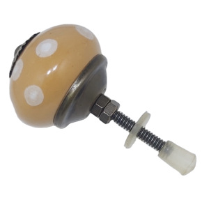 ลูกบิดเซรามิกสีส้มลายจุดสีขาวสำหรับตู้อุตสาหกรรมมือจับลิ้นชักแบบดึงสำหรับตู้เสื้อผ้าห้องครัวห้องนอน-558 CK - Product Image 2