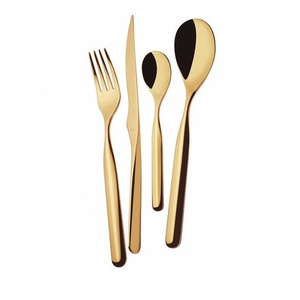 PVD Color Coated Stainless Steel Cutlery Flatware <b>Set</b> Elegant Durable & Dishwasher Safe Mirrored Steel - Product Image 2