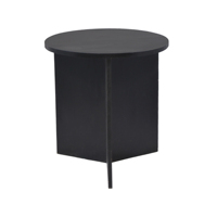 Table basse d'appoint de luxe en bois massif noir, finition poudrée, personnalisable, pour salon, mobilier durable, vente en gros