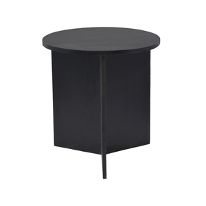 Vente en gros, table basse ronde contemporaine en bois noir avec revêtement en poudre, meubles, table basse d'appoint de luxe bon marché - Product Image 3