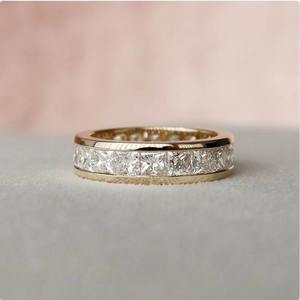 Anillo de Diamante Moissanita de Oro Sólido de 10K para Diseño Personalizado de Joyería Nupcial, Disponible para Suministro al por Mayor - Product Image 4