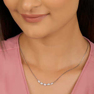 Collier Helix Zircon en argent Chaînes classiques tendance Plaqué or/rhodium/or rose avec étoile en forme de coeur pour cadeau de fiançailles - Product Image 4