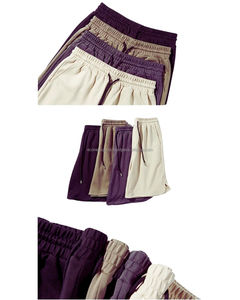 Pantalones cortos de algodón 100% de gran tamaño OEM para hombre, pantalones cortos ajustados con logotipo estampado personalizado para gimnasio, Fitness, ropa de verano, proveedor mayorista de fábrica - Product Image 3