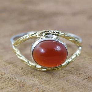 925 bagues en argent Sterling massif pour femmes à la main cornaline pierres précieuses à la main filles accessoires bagues en argent bijoux - Product Image 5