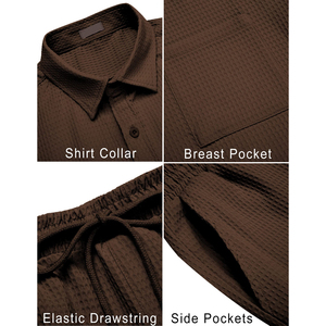 2024 logotipo personalizado camiseta pantalones cortos conjunto para hombres transpirable Casual verano corto Bolsillo grande de talla grande media manga-2 piezas conjuntos para hombres - Product Image 5