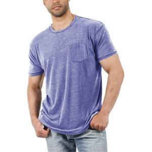 T-shirt fin en soie de glace d'été pour hommes T-shirt décontracté de sport de fitness respirant à séchage rapide T-Shirt de course à manches courtes à motif solide - Product Image 5