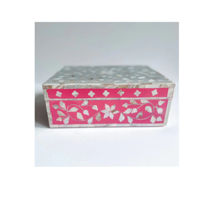 TIMELESS CRAFT 100% Mother of Pearl <b>Mini</b> <b>Storage</b> Jewelry Gift <b>Box</b> with Customized Floral Design for Personalized Gifts - Product Image 5