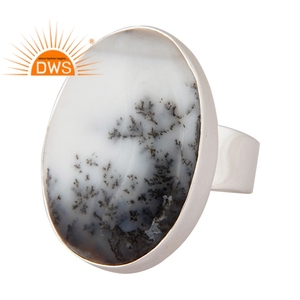Dernière conception Bague de déclaration en argent sterling naturel dendrite opale fabricant de bijoux personnalisés - Product Image 3