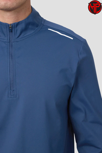 เสื้อกีฬาแขนยาวของผู้ชายเสื้อกอล์ฟแบบมีซิปปิดไตรมาส1/4ยิมเสื้อกีฬาแบบกำหนดเอง - Product Image 5