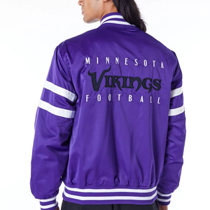Chaqueta de Béisbol Reversible para Hombre al por Mayor, Personalizada con Logotipo Bordado, de Satén, Transpirable, con Bolsillos Decorativos para Invierno - Product Image 2