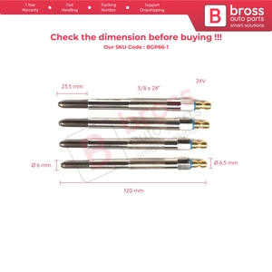BGP66-1 4 ชิ้นปลั๊กฮีตเตอร์ 24 โวลต์สำหรับ 3304 3306 3T9562 GN071 0100800034 Y171 - Product Image 5