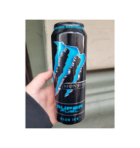 Auténtico Monsters Energy Super Fuel Blue Ice, 24 Latas de 500ml, Sabor Refrescante a Arándanos y Cítricos, Sin Azúcar, Suministro al por Mayor - Product Image 1