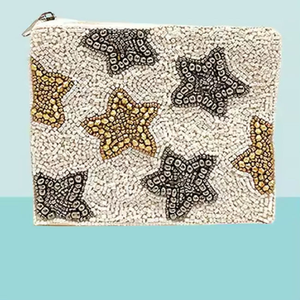 Porte-monnaie en coton perlé avec design personnalisable, pochette fonctionnelle à fermeture éclair pour pièces de monnaie et petits accessoires par MD HANDICRAFTS - Product Image 5