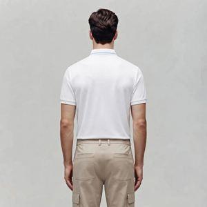 Polo Homme Personnalisé avec Logo Imprimé 100% Coton, Coupe Ample Respirante, Manches Courtes Tricotées, Style Décontracté Streetwear – Meilleure Vente - Product Image 2