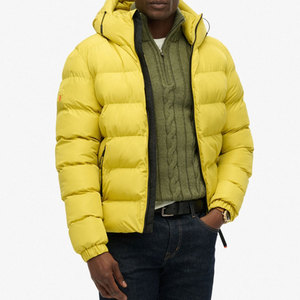 Mens Hooded <b>Yellow</b> Quilted <b>Puffer</b> <b>Jacket</b> Warm Windproof Winter Outerwear Wholesale - Product Image 5
