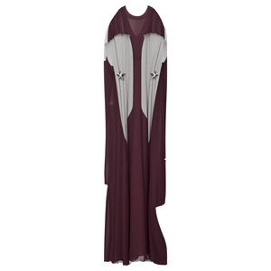 Robe décontractée en tricot étoilé ByMeldev, Abaya Busui Nonbusui - Product Image 1