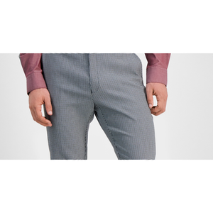 Pantaloni Chino da Uomo Tommy Hilfiger Modern Fit Th Flex Stretch Fantasia Performance in Blu/Bianco Taglia 36X30 in Lana Pettinata - Product Image 3
