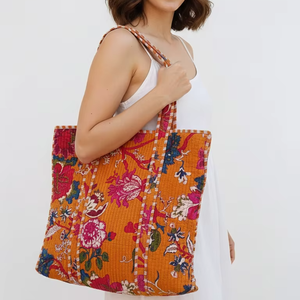 Sac fourre-tout en velours indien fait à la main avec des chaînes ouvertes matelassées, magnifique sac de plage pour femmes, sac de soirée, sac de voyage - Product Image 4