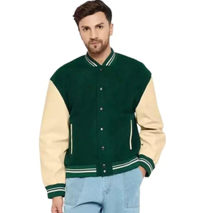 Nouvelle mode de vestes pour hommes à manches en cuir vestes pour hommes de qualité supérieure veste polyvalente en laine à manches en cuir confortable pour homme - Product Image 6