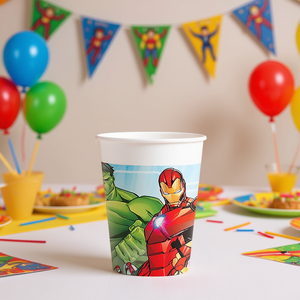 Vasos de Papel de los Vengadores 200 ml, Vajilla para Fiestas, 6 Piezas - Product Image 3