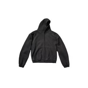 Sudadera térmica de gran tamaño Unisex de alta calidad para hombre, Jersey 100% cálido y polar teñido liso para invierno - Product Image 3