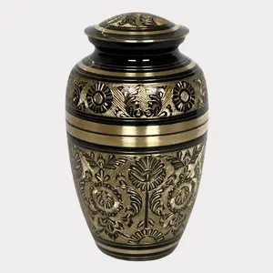 Fournitures funéraires Urnes Meilleures ventes Urne en laiton pour cendres humaines Urne en métal pour adultes Classique Décoration d'intérieur Dernières urnes faites à la main - Product Image 2