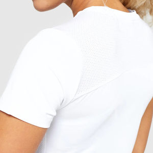 เสื้อยืดสำหรับผู้หญิงกันรอยยับเสื้อยืดลำลองเนื้อนุ่มระบายอากาศได้ดีแห้งเร็วป้องกันรอยยับ - Product Image 3