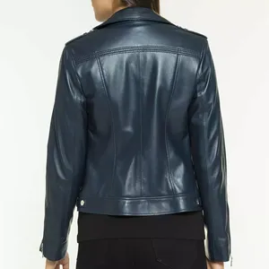 Nueva llegada Top Trending Chaqueta de cuero para mujer Chaqueta de cuero teñida Lisa Chaqueta de cuero cómoda para la venta - Product Image 3