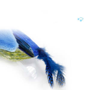 Juguete Interactivo para Gatos con Diseño de Dibujos Animados, Ecológico, con Cola de Plumas de Pájaro, Funciona con Pilas, Canta Sonidos de Pájaros Simulados, para el Juego de Mascotas - Product Image 6