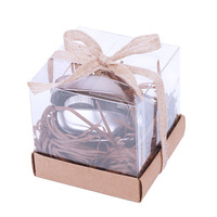 Boîtes à bonbons et desserts 4x4x4 pouces avec couvercle en plastique perforé, boîtes cadeaux pour caramel et fruits
