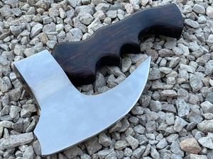 Wholesale Customized Top Quality OEM ODM Service Handmade Carbon Steel Axe with Wooden <b>Handle</b> and Fine Leather Sheath Handmade - Product Image 4