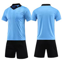 Uniforme d'arbitre de football professionnel personnalisé 2025 – Qualité supérieure, col ras du cou, manches courtes, léger, respirant, séchage rapide