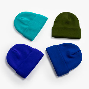 Gorros 100% Acrílico Venta al por mayor Beanie Sombreros Gorro de punto personalizado Gorro Sombreros de invierno Logotipo bordado para mujeres - Product Image 5